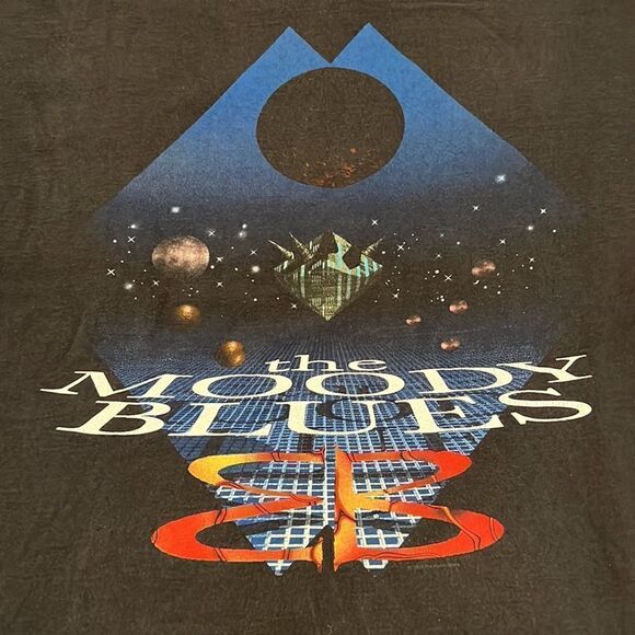 Vintage mens size XL authentic 1998 Moody Blues band T-shirt GVC - Picture 3 of 9